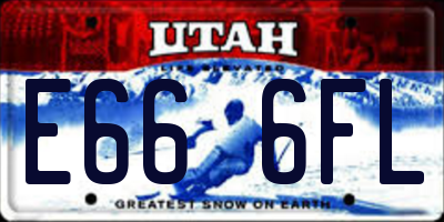 UT license plate E666FL
