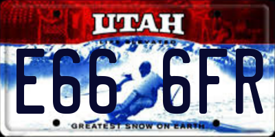 UT license plate E666FR