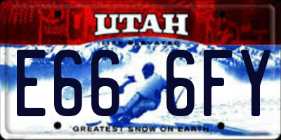 UT license plate E666FY