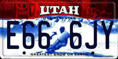 UT license plate E666JY