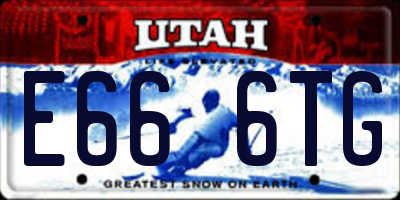 UT license plate E666TG