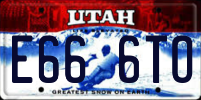 UT license plate E666TO
