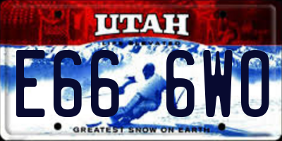 UT license plate E666WO