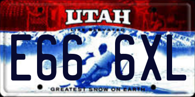 UT license plate E666XL