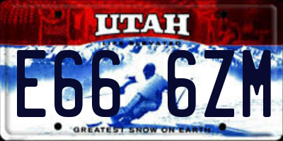 UT license plate E666ZM