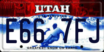 UT license plate E667FJ