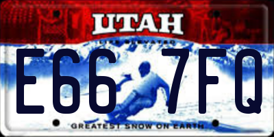 UT license plate E667FQ