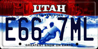 UT license plate E667ML