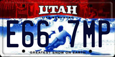 UT license plate E667MP