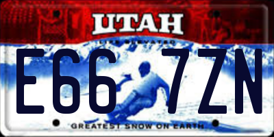UT license plate E667ZN