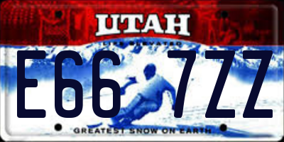 UT license plate E667ZZ
