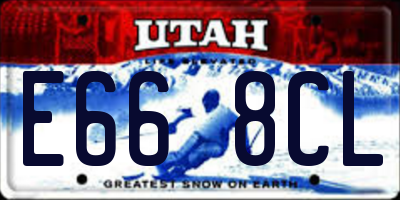 UT license plate E668CL