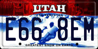 UT license plate E668EM