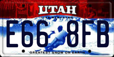 UT license plate E668FB