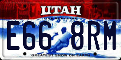UT license plate E668RM