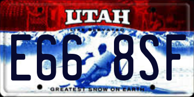 UT license plate E668SF