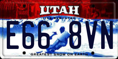 UT license plate E668VN