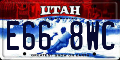 UT license plate E668WC