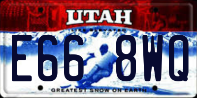 UT license plate E668WQ