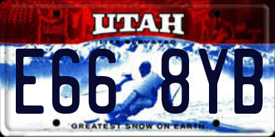 UT license plate E668YB