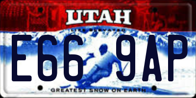 UT license plate E669AP