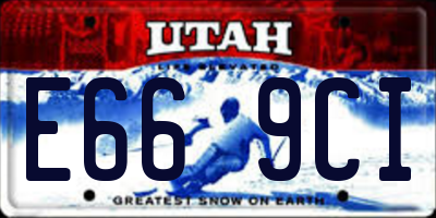 UT license plate E669CI