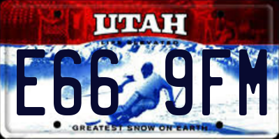 UT license plate E669FM