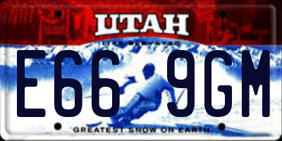 UT license plate E669GM
