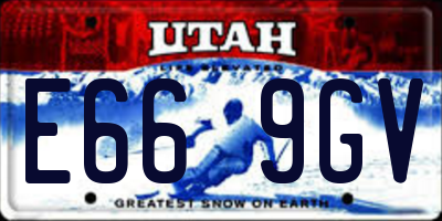 UT license plate E669GV