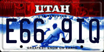 UT license plate E669IQ