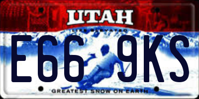 UT license plate E669KS