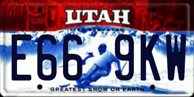 UT license plate E669KW