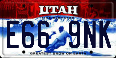 UT license plate E669NK