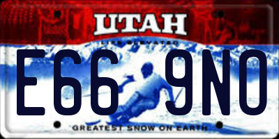 UT license plate E669NO