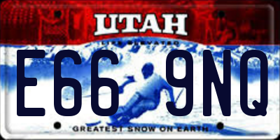 UT license plate E669NQ