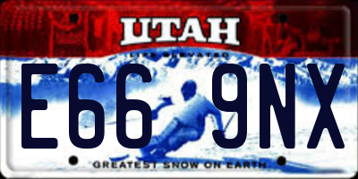 UT license plate E669NX