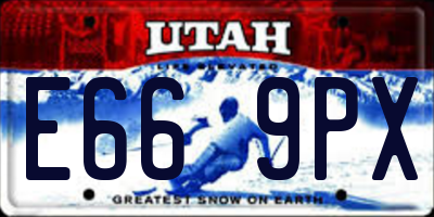 UT license plate E669PX