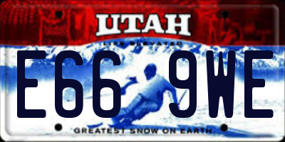 UT license plate E669WE