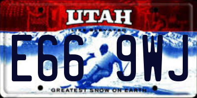 UT license plate E669WJ