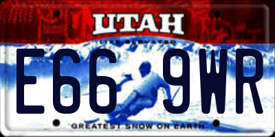 UT license plate E669WR