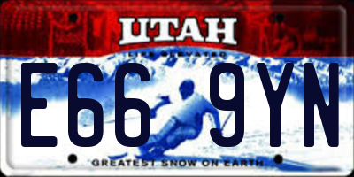 UT license plate E669YN
