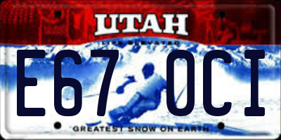 UT license plate E670CI