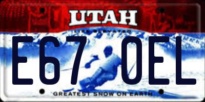 UT license plate E670EL