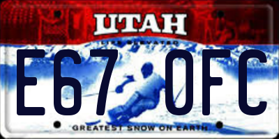 UT license plate E670FC