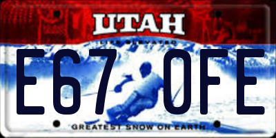 UT license plate E670FE