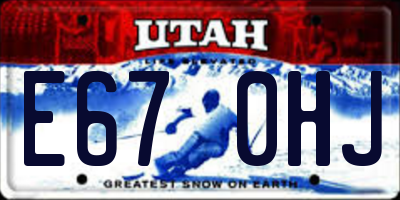 UT license plate E670HJ