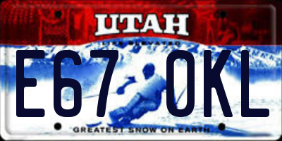 UT license plate E670KL