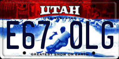 UT license plate E670LG