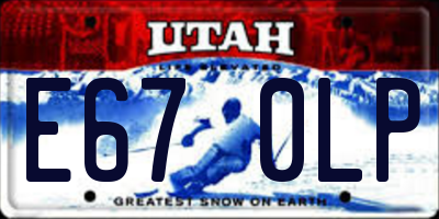 UT license plate E670LP