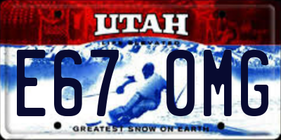 UT license plate E670MG